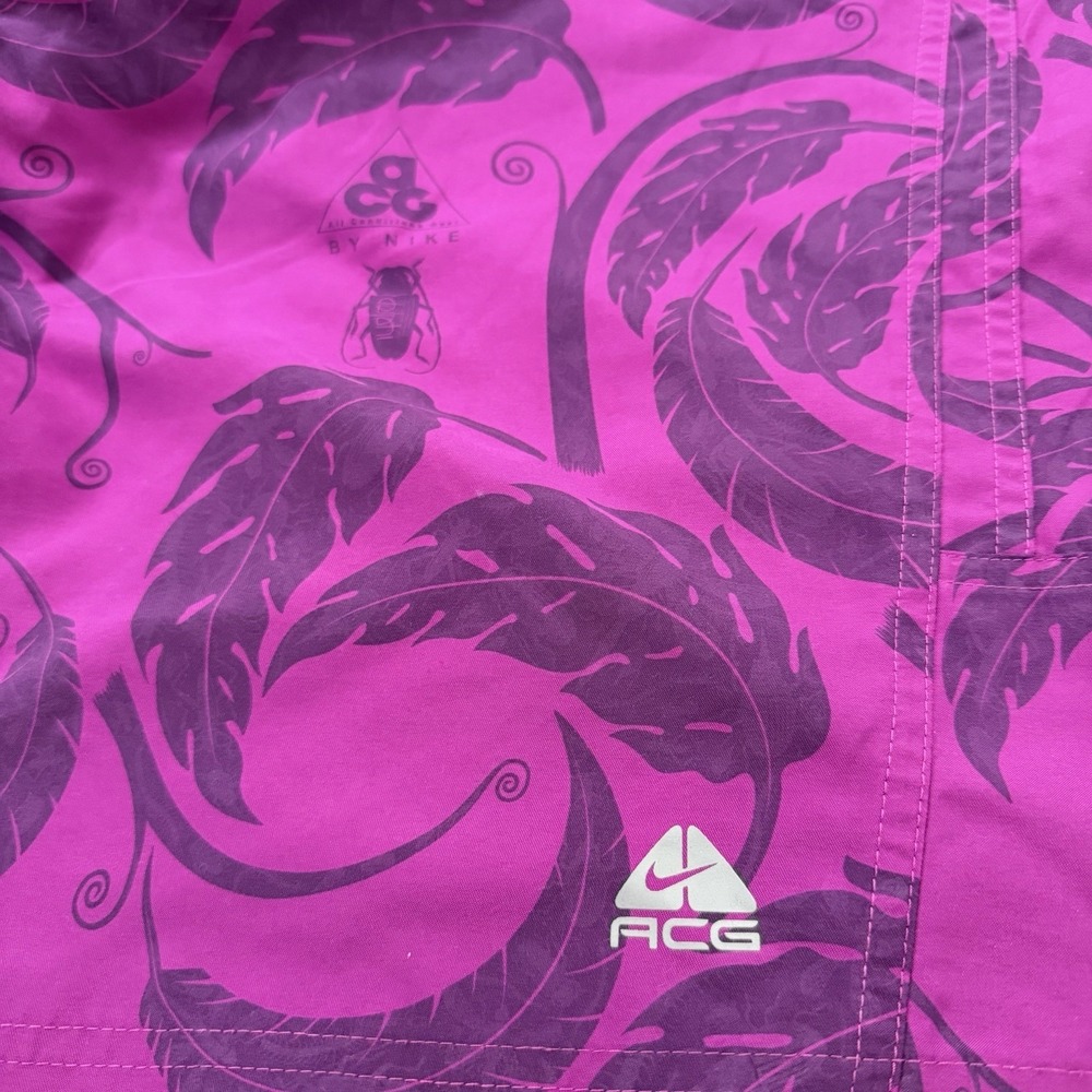 VTG Nike ACG Board Shorts Mens Large Leaf  Floral Swim Trunks Outdoor Beach Surf